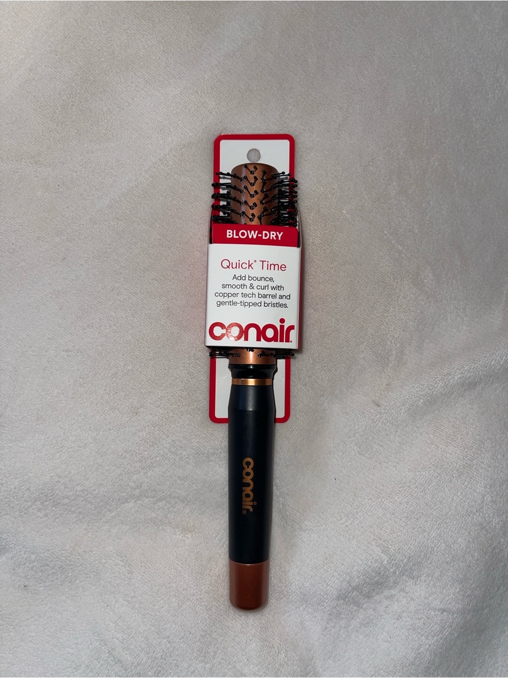 Conair Quick Time Blow-Dry Round Brush - Black & Copper